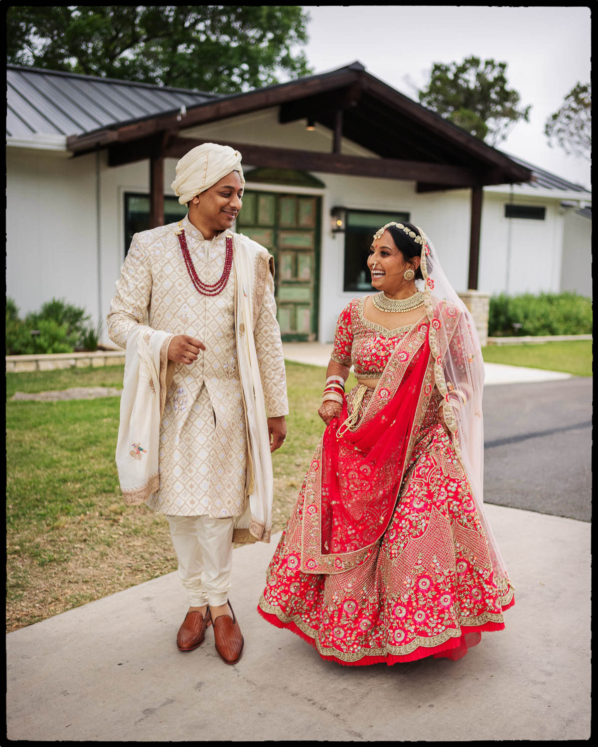 a man and woman in traditional indian attire