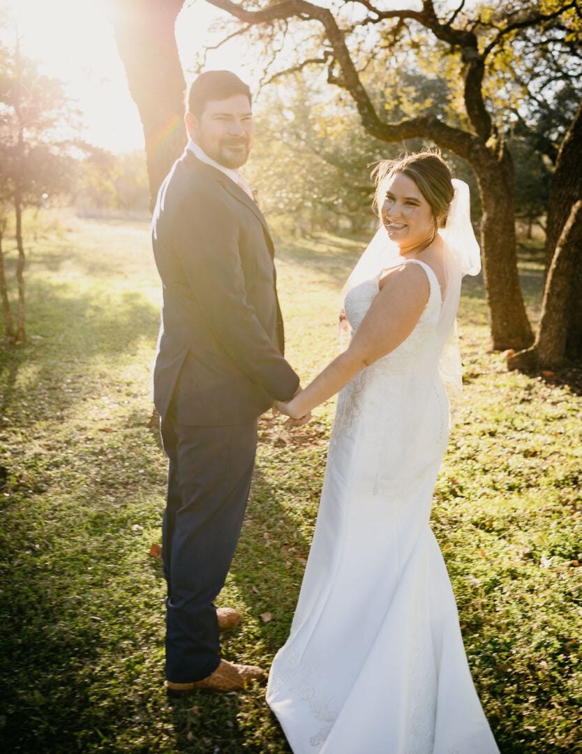 Couple at Windermere Farm during their wedding day at sunset L1000135 Edit